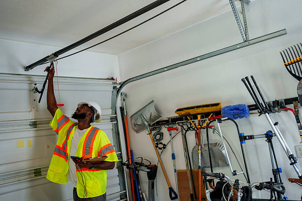 Professional Garage Door Roller Replacement technician working in Norco, LA